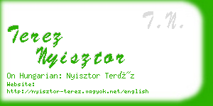 terez nyisztor business card